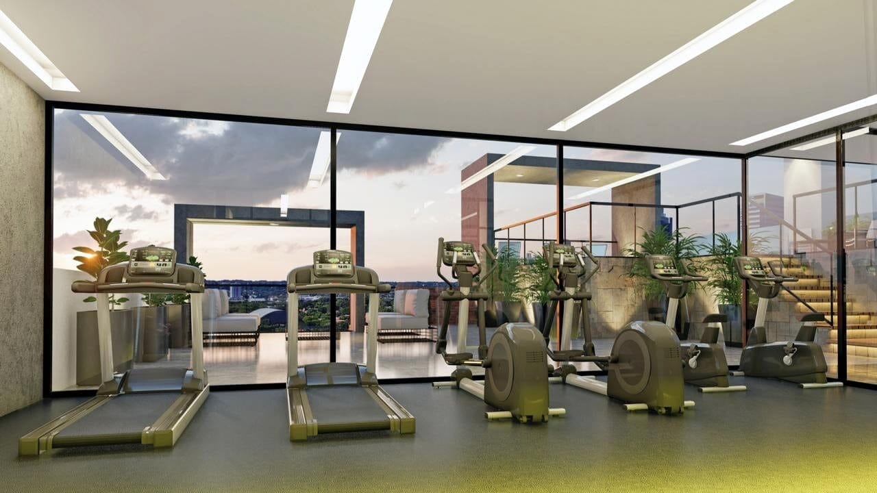 Render del gimnasio de Sol City
