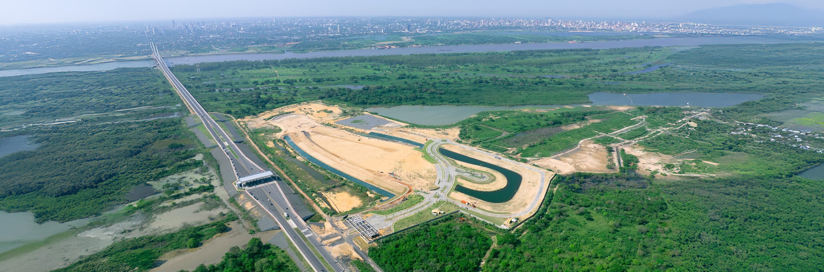 Vista aérea del entorno de La Ribera en Nueva Asunción